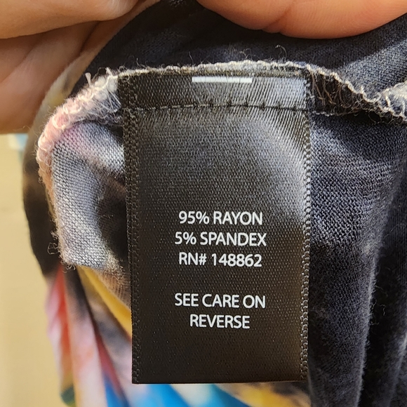 TORRID Tie Dye V Neck Tunic Tee short Sleeves T-Shirt size 1 - Picture 13 of 14